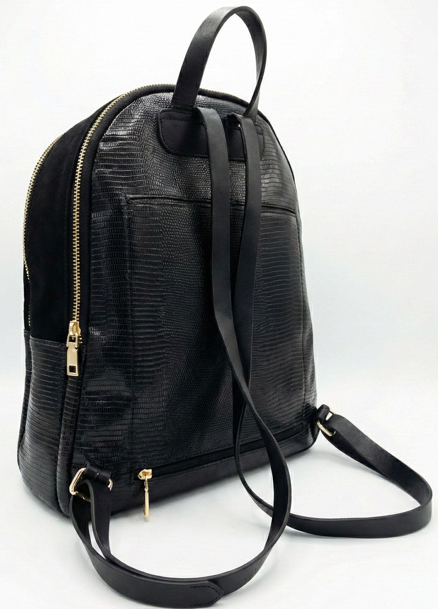 Parfois Black Faux-Snakeskin / Animal-Textured Backpack Lightly Used – LYK New