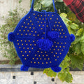 Handmade Blue Hexagon Crochet Bag